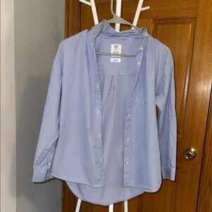GAP Classic Blue and White Striped Shirt